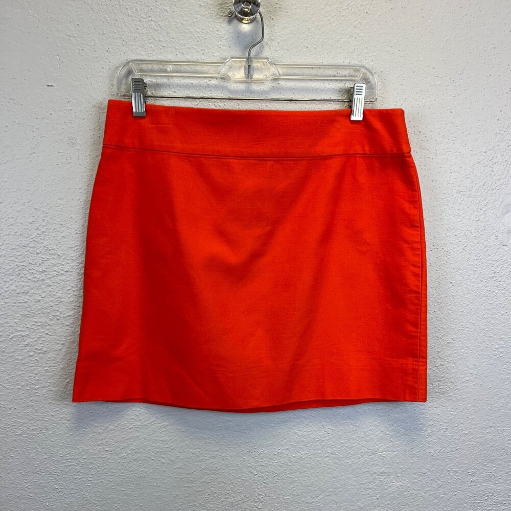 J. Crew Women's Orange/Coral Short Pencil Skirt - Size 6